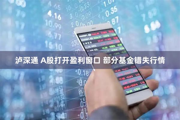 泸深通 A股打开盈利窗口 部分基金错失行情