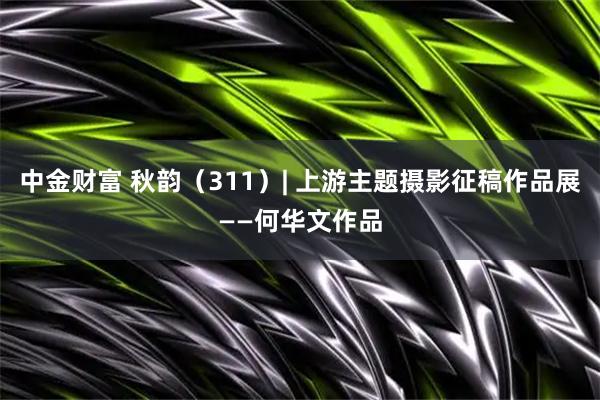 中金财富 秋韵（311）| 上游主题摄影征稿作品展——何华文作品